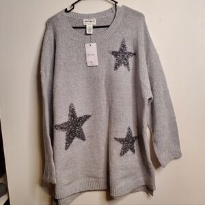 For the Republic Stars Gray Crewneck sweater Size 2X